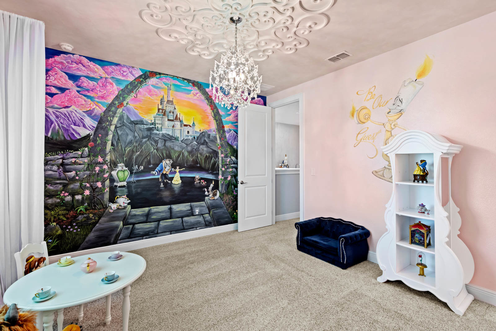 bedroom with disney decor